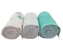 Зареди изображението от галерия, 3 ролки Многократна тоалетна хартия, 100% памук 