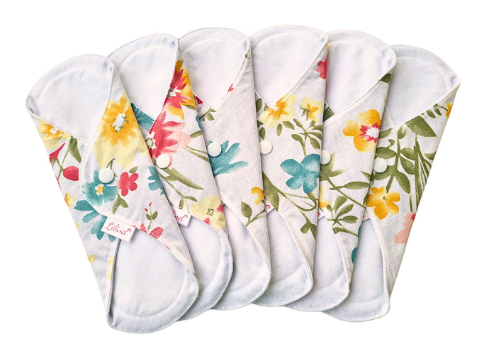 6 бр. Памучни превръзки на Цветя, в комплект, многократни, дишащи и водоустойчиви
