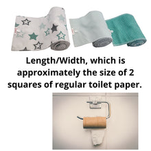 Зареди изображението от галерия, 3 ролки Многократна тоалетна хартия, 100% памук 