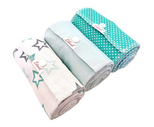 Зареди изображението от галерия, 3 ролки Многократна тоалетна хартия, 100% памук 